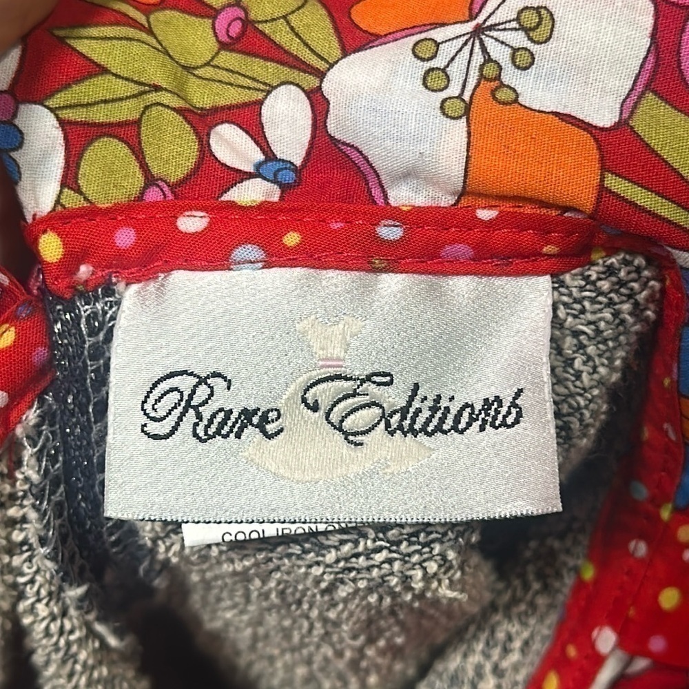 Rare Editions Navy Red French Terry Dress Set Fall - Picture 4 of 5